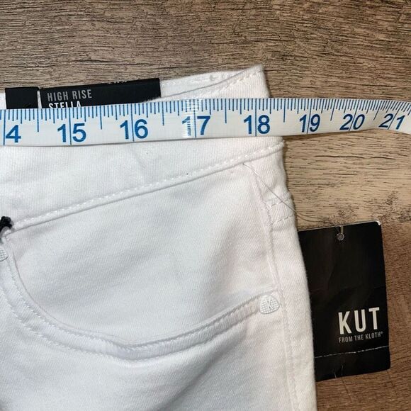 KUT from the Kloth Stella High Rise-Fab AB Flare Size‎ 14 Optic White NWT - Picture 11 of 13